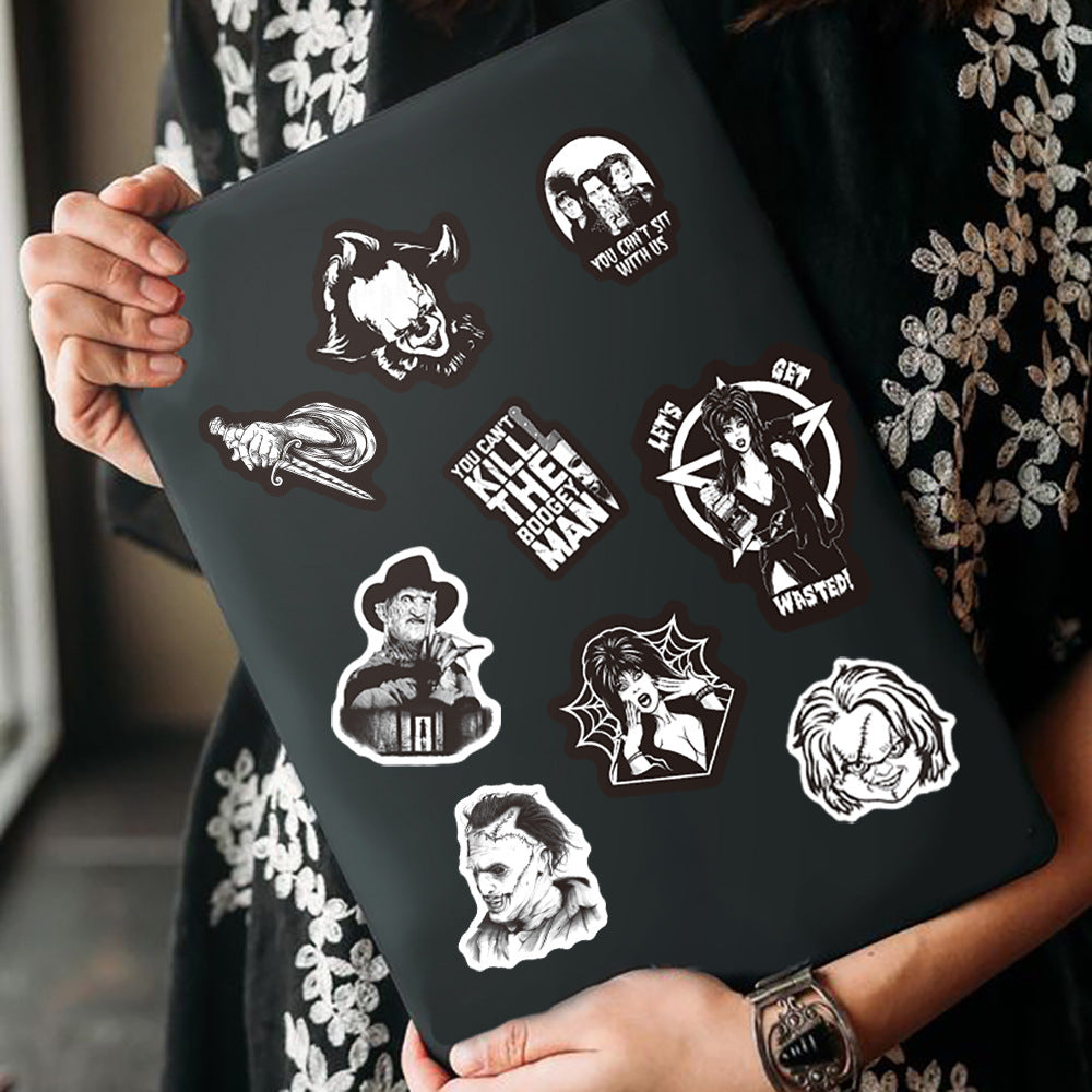 50pcs Horror Themed Waterproof Graffiti Stickers