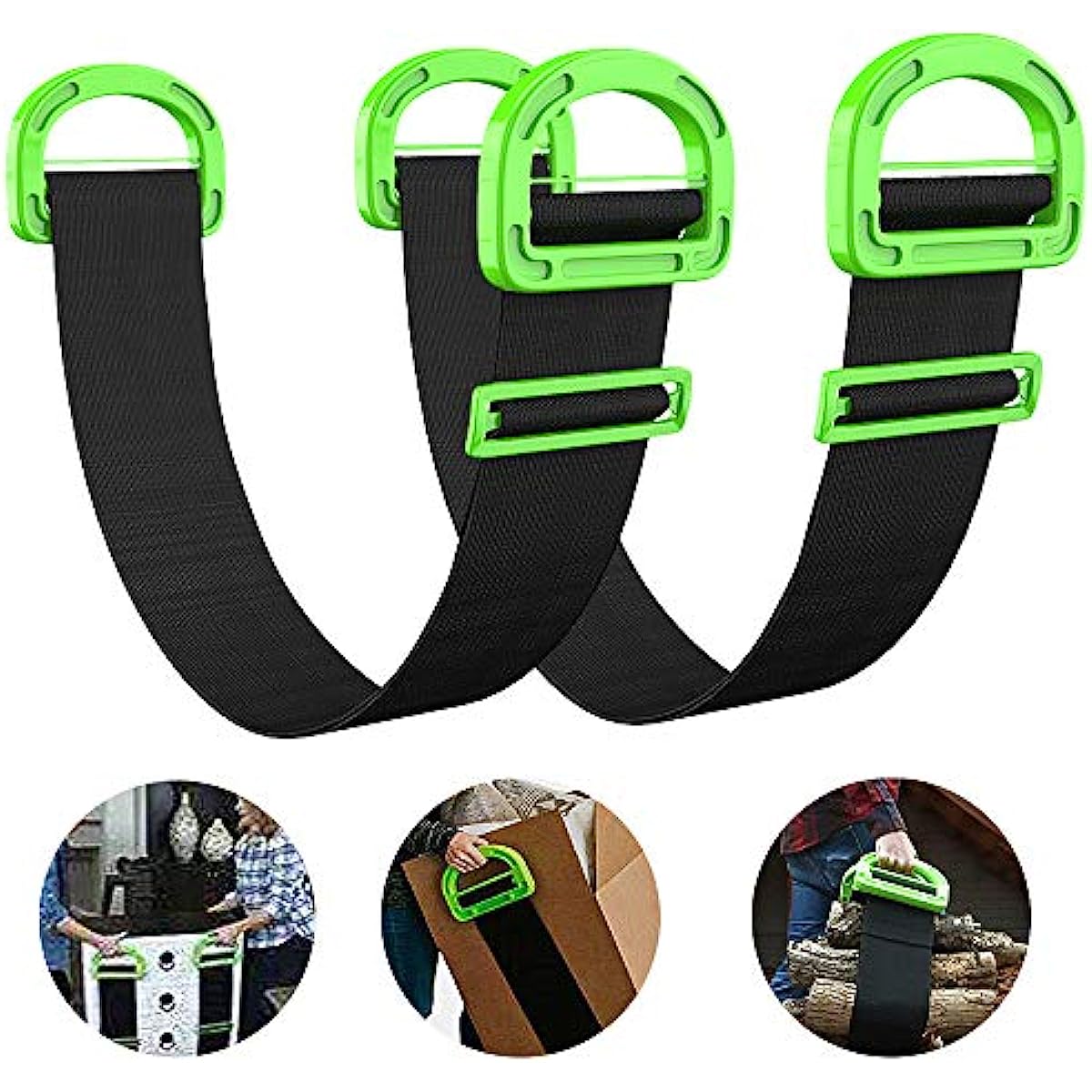 Adjustable Lifting Moving Straps - Durable Handles - Support 600Lbs
