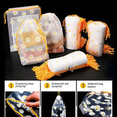10pcs Waterproof Storage Bag Drawstring Travel Organizer