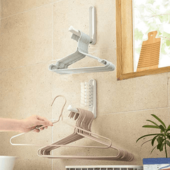Foldable Hanging Storage Organizer Hanger Hooks with 5PCS Stickers