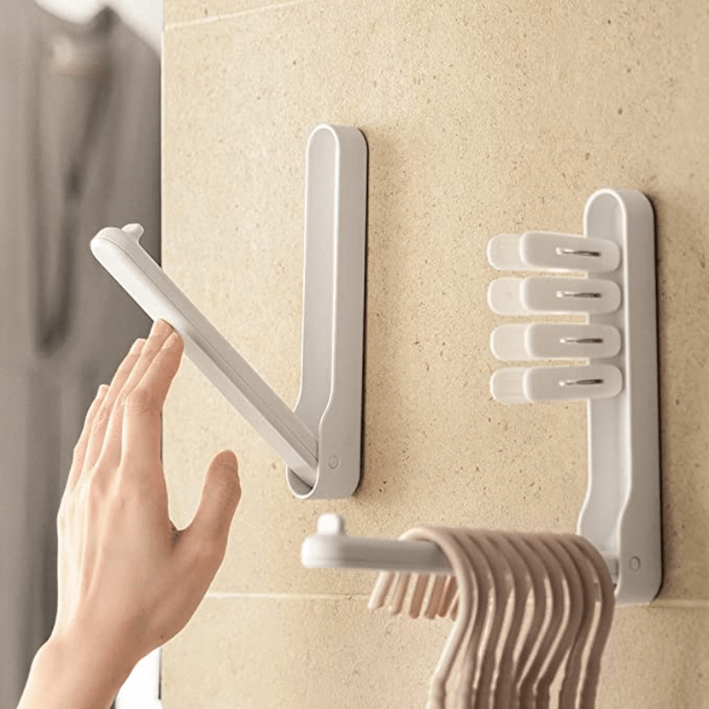 Foldable Hanging Storage Organizer Hanger Hooks with 5PCS Stickers