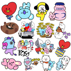 50pcs Animal Sticker Water Cup Sticker Waterproof Sticker