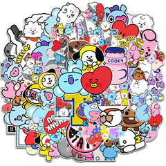 50pcs Animal Sticker Water Cup Sticker Waterproof Sticker
