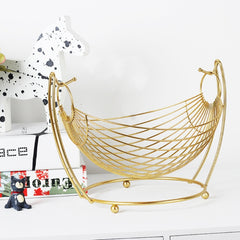 Hammock Shaped Fruit Vegetable Basket Iron Wire Storage Hamper