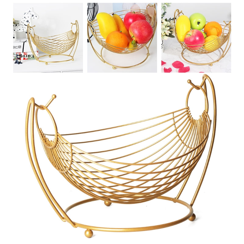 Hammock Shaped Fruit Vegetable Basket Iron Wire Storage Hamper