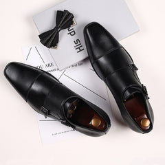 Men's Double Monk Loafers Non Slip Casual Shoes