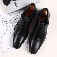 Men's Double Monk Loafers Non Slip Casual Shoes