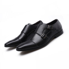 Men's Double Monk Loafers Non Slip Casual Shoes