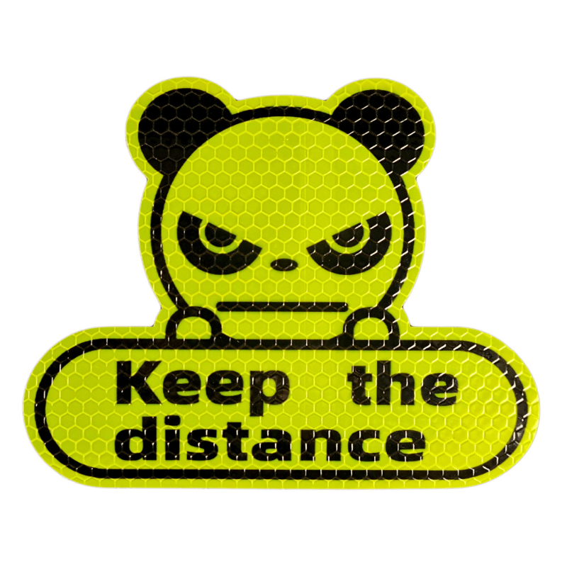 Reflective Honeycomb Cartoon Car Decoration Stickers - Keep Distance & Add Fun