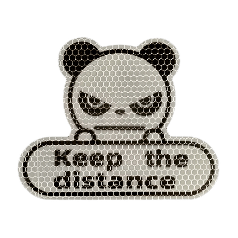 Reflective Honeycomb Cartoon Car Decoration Stickers - Keep Distance & Add Fun
