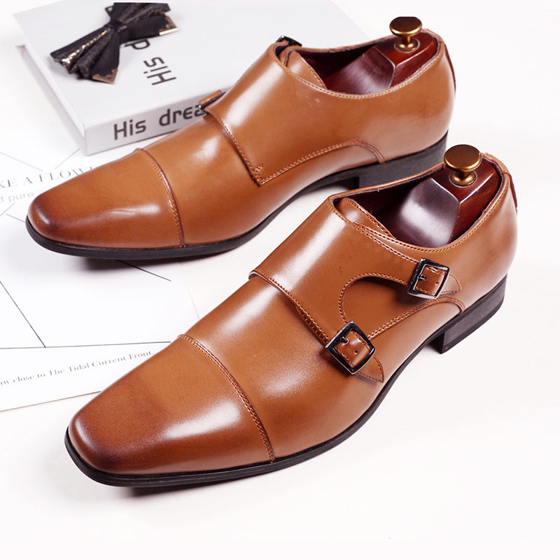 Men's Double Monk Loafers Non Slip Comfy Casual Shoes