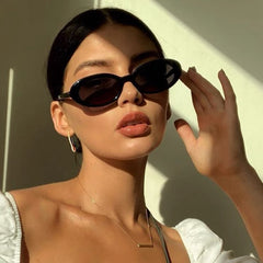 Oval Frame Sunglasses For Women Men Photo Booth Props UV400