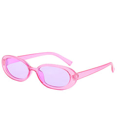 Oval Frame Sunglasses For Women Men Photo Booth Props UV400