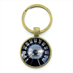 Vintage Car Speed Car Mileage Dashboard Photo Keychain Gift Car Jewelry