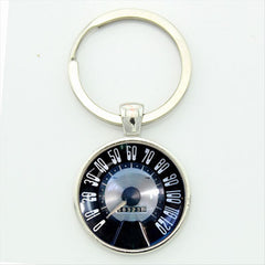 Vintage Car Speed Car Mileage Dashboard Photo Keychain Gift Car Jewelry
