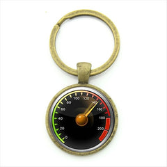 Vintage Car Speed Car Mileage Dashboard Photo Keychain Gift Car Jewelry