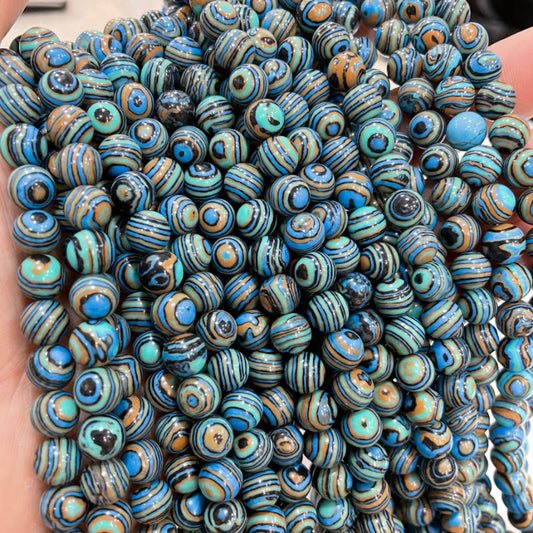 Natural Flower Malachite Beads Synthetic Turquoise Beads DIY Jewelry Accessories