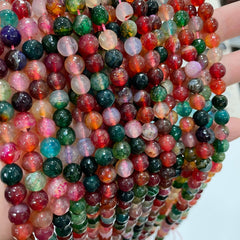 4-10mm Multifaceted Tourmaline Agate Beads for DIY Jewelry - Football Face Beads