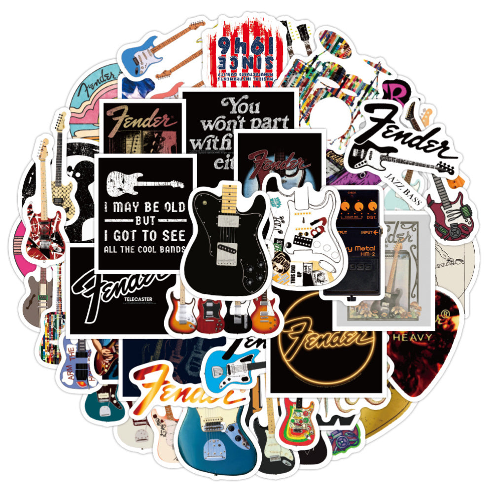 50pcs Rock Cartoon Waterproof Stickers for Phone Case Cup Decoration