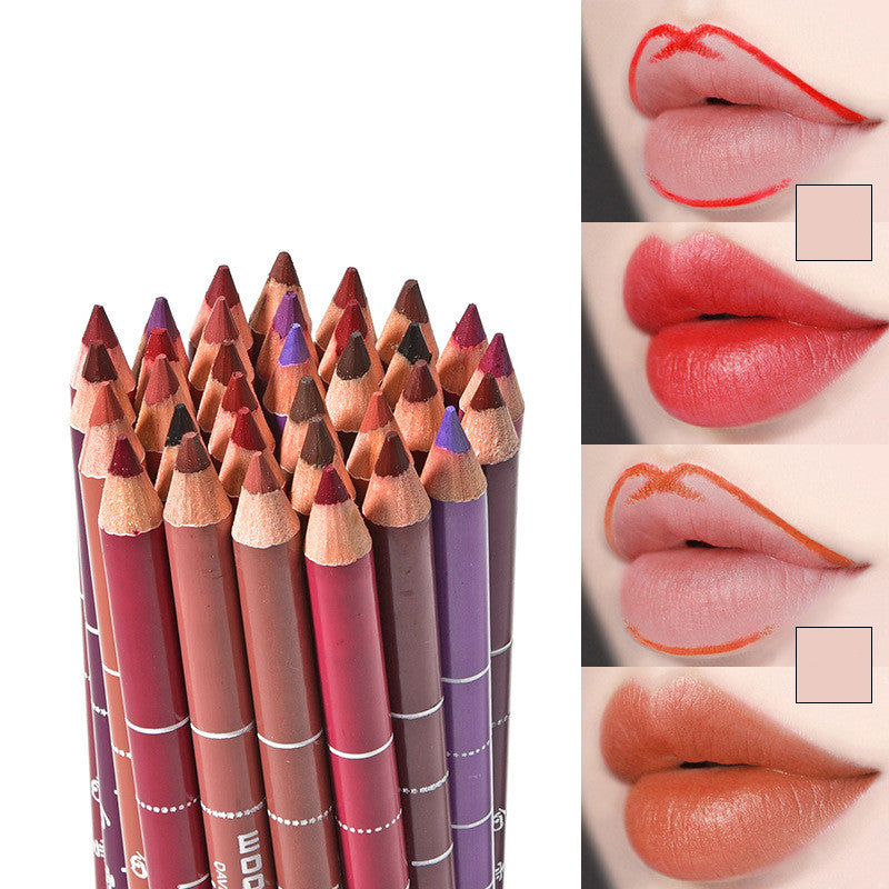 Long Lasting Shadow Lip Liner 28 Colors Rose Nude Brown Red