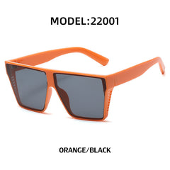 Men's Square Grid Sunglasses UV Protection Large Frame Shades