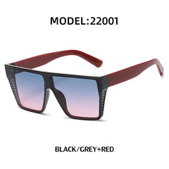 Men's Square Grid Sunglasses UV Protection Large Frame Shades