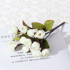 15 Mini Roses Bouquet Realistic Decoration Perfect Gift Birthday Party Supplies