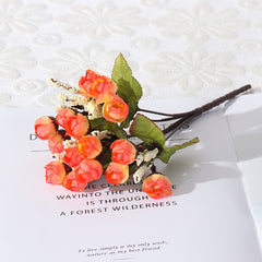 15 Mini Roses Bouquet Realistic Decoration Perfect Gift Birthday Party Supplies
