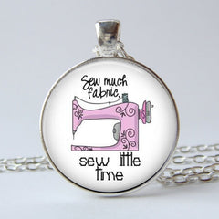 Sewing Machine Keychain Sew Much Fabric Sew Little Time Pendant Key Ring