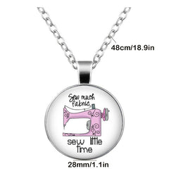 Sewing Machine Keychain Sew Much Fabric Sew Little Time Pendant Key Ring