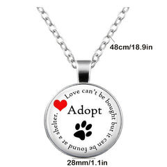 Red Heart Love Dog Paw Gem Keychain For Men