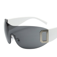 Men's D-Shaped Integrated Y2K Party Sunglasses