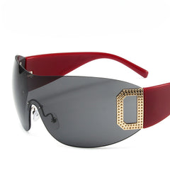 Men's D-Shaped Integrated Y2K Party Sunglasses