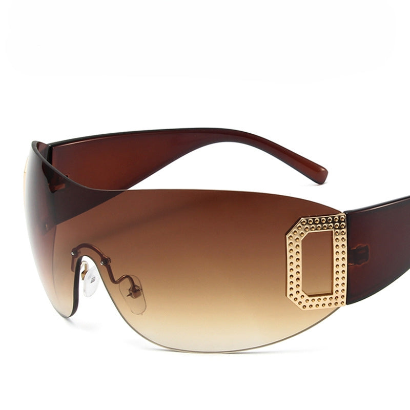 Men's D-Shaped Integrated Y2K Party Sunglasses