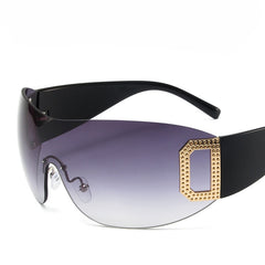 Men's D-Shaped Integrated Y2K Party Sunglasses