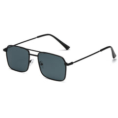 Men's Square Slim Metal Frame Street Style Sun Glasses
