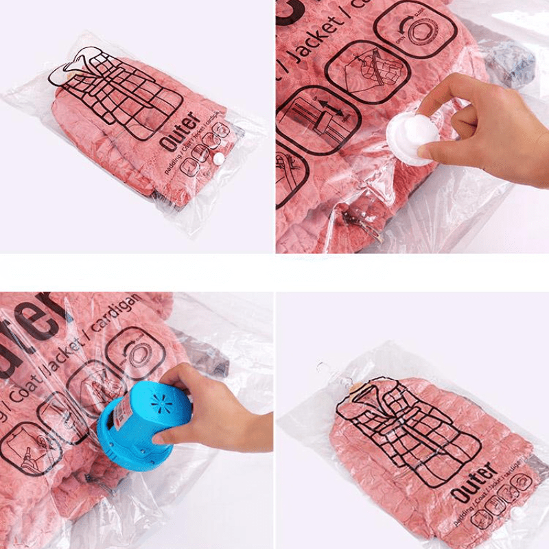 Transparent Vacuum Compression Bag Dustproof Hanging Travel Storage
