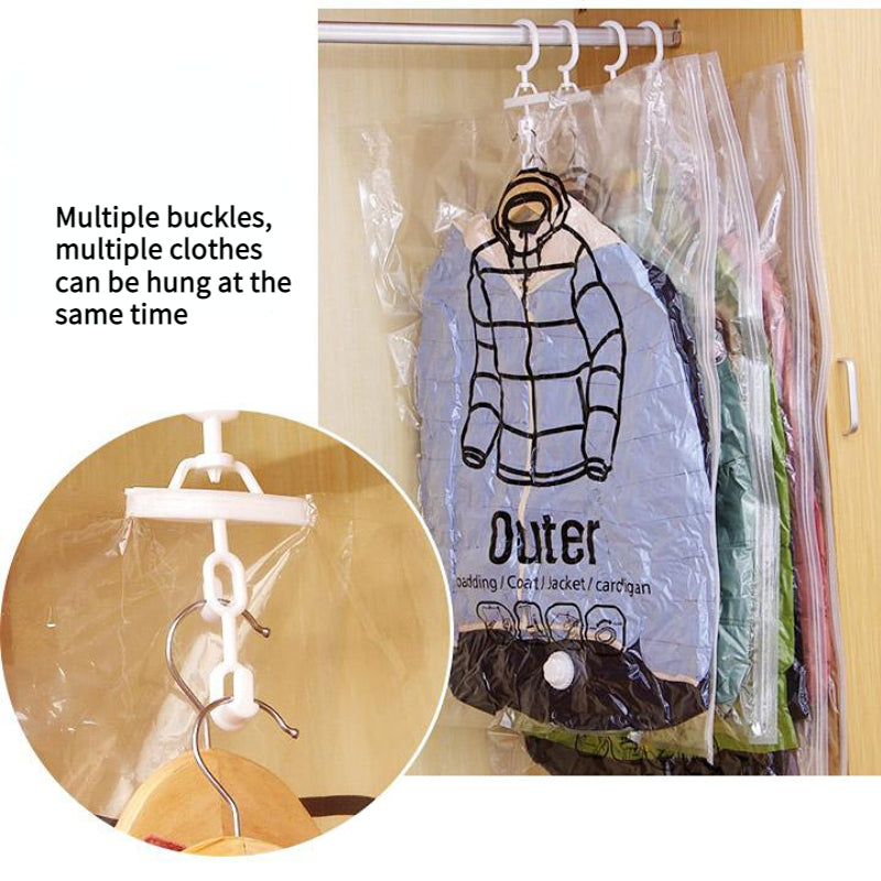 Transparent Vacuum Compression Bag Dustproof Hanging Travel Storage