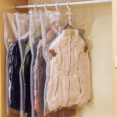 Transparent Vacuum Compression Bag Dustproof Hanging Travel Storage