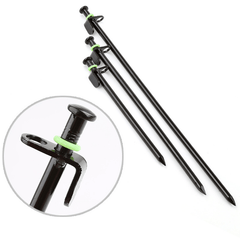 50pcs Glow-in-the-Dark Ground Nail Rings for Camping, Night Fishing & Warning
