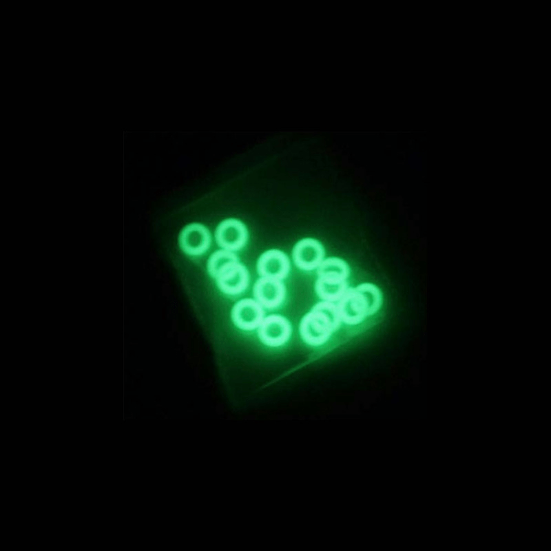 50pcs Glow-in-the-Dark Ground Nail Rings for Camping, Night Fishing & Warning