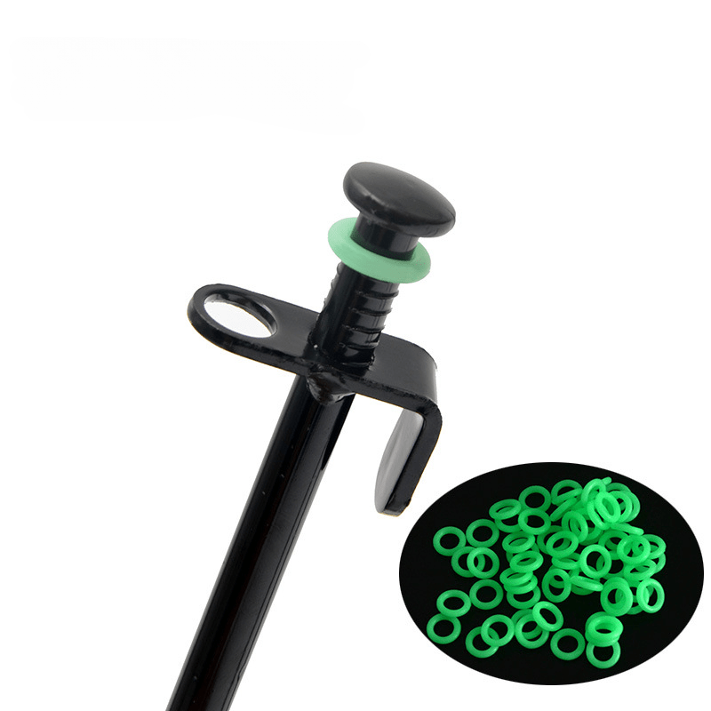 50pcs Glow-in-the-Dark Ground Nail Rings for Camping, Night Fishing & Warning
