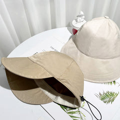 Wide Brim Sun Hat Drawstring Adjustable Cap Quick drying Golf Baseball Cap