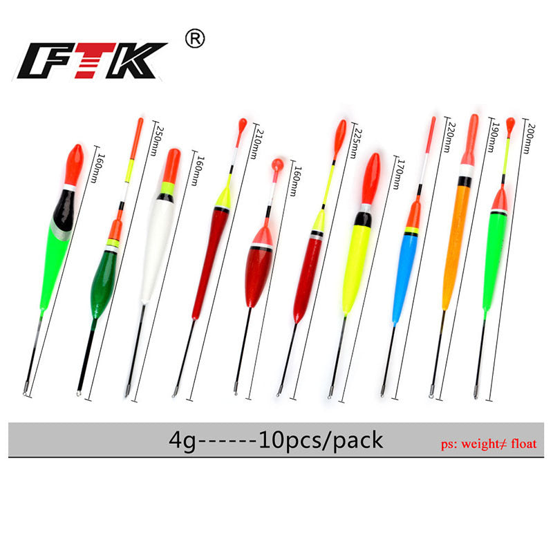 10pcs Balsa Wood Fishing Float - Accurate Casting, Sensitive Bite Detection