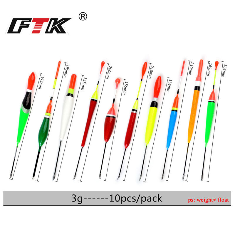 10pcs Balsa Wood Fishing Float - Accurate Casting, Sensitive Bite Detection