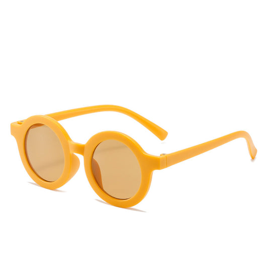 Teen Round Frame Sun Protection Sunglasses for Boys and Girls