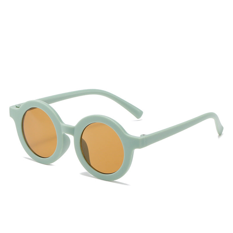 Teen Round Frame Sun Protection Sunglasses for Boys and Girls