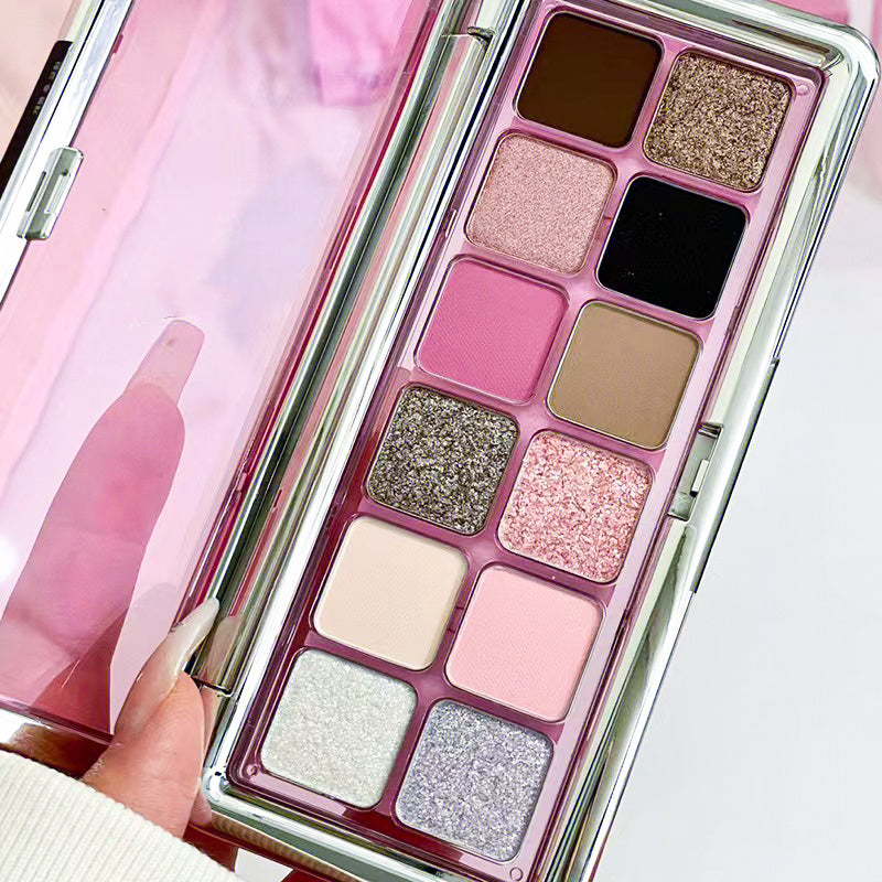 12 Colors Nude Eyeshadow Palette Matte Shimmer High Pigment Smokey Style