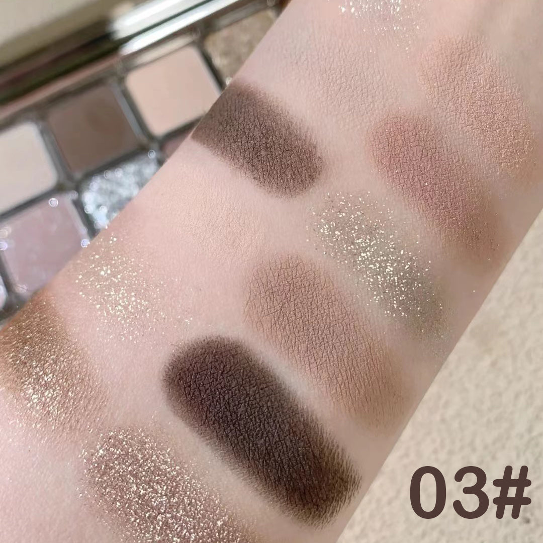 12 Colors Nude Eyeshadow Palette Matte Shimmer High Pigment Smokey Style