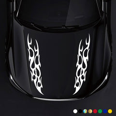 2pcs Racing Flames Fire Decal Hood Decals Vinyl Decal